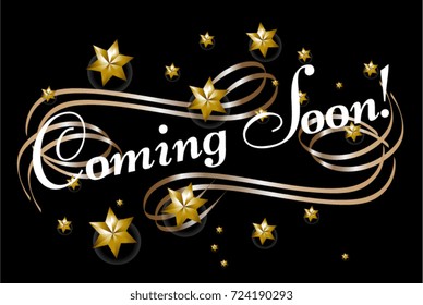 Coming soon, Beautiful greeting card poster