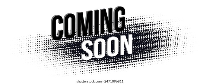 Coming soon black and white design template