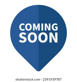 Coming Soon In Blue Circle Shape For Advertisement Information Business Marketing
