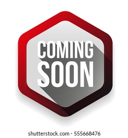 Coming Soon blue ribbon vector