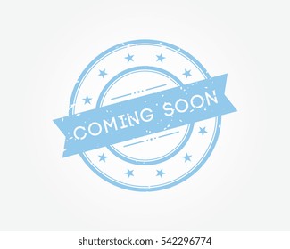 coming soon. blue stamp sign vector