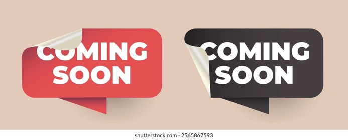 Coming soon bubble text illustration template design