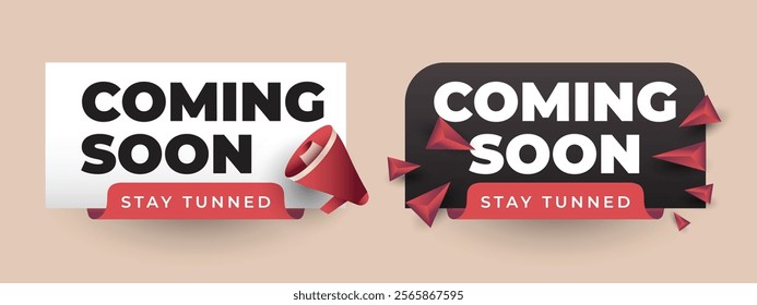 Coming soon bubble text illustration template design