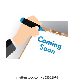 Coming Soon Business Sign Illustration