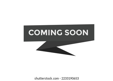 Coming soon button. web banner template Vector Illustration
