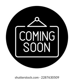 Coming soon color line icon. Website banner. Download process. System update.