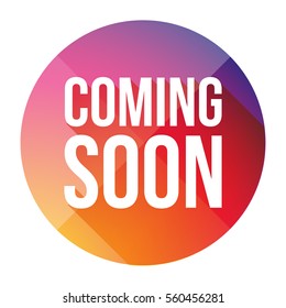 Coming Soon colorful button