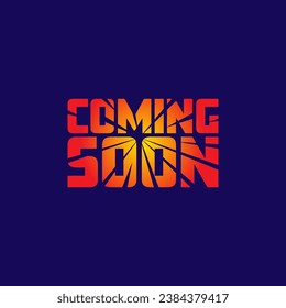 coming soon concept on navy blue background. ray coming soon
