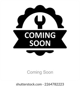 Coming Soon and construction icon concept