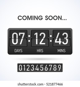 Digital Countdown Timer On White Background Royalty Free SVG