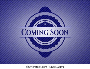 Coming Soon denim background