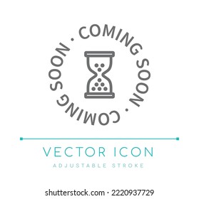 Coming Soon Ecommerce Vector Line Icon