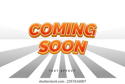 Coming soon editable 3D text effect template