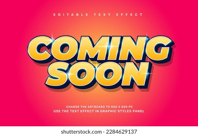 Coming soon editable text effect template