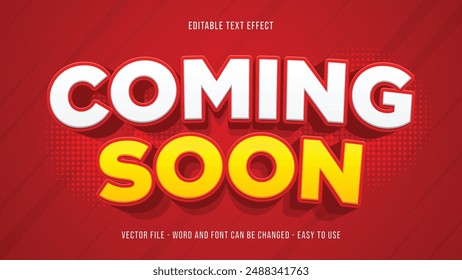 Coming soon editable text effect