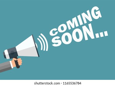 COMING SOON in a flat style