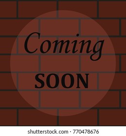 Coming soon grafity vector icon illustration 
