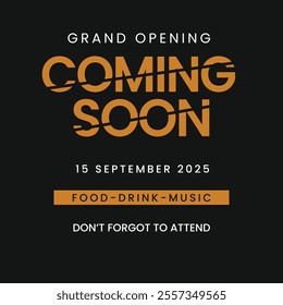 Coming Soon Grand opening  Banner vector template