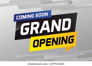 coming soon grand opening word concept vector illustration and 3d, web, mobile app, poster, banner, flyer, background, gift card, coupon, label, wallpaper