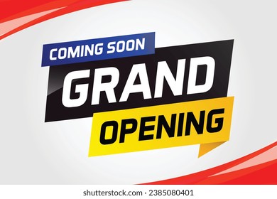 coming soon grand opening word concept vector illustration and 3d, web, mobile app, poster, banner, flyer, background, gift card, coupon, label, wallpaper