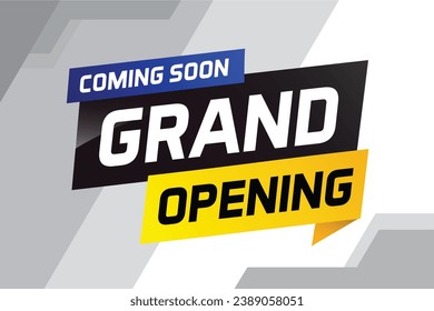 coming soon grand opening word concept vector illustration and 3d, web, mobile app, poster, banner, flyer, background, gift card, coupon, label, wallpaper