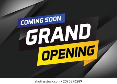 coming soon grand opening word concept vector illustration and 3d, web, mobile app, poster, banner, flyer, background, gift card, coupon, label, wallpaper