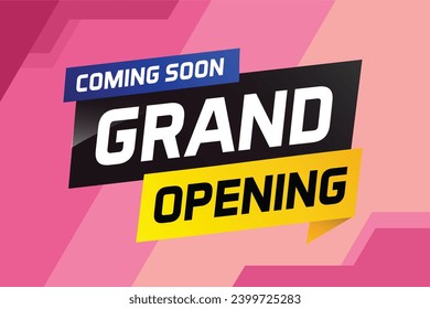 coming soon grand opening word concept vector illustration and 3d, web, mobile app, poster, banner, flyer, background, gift card, coupon, label, wallpaper
