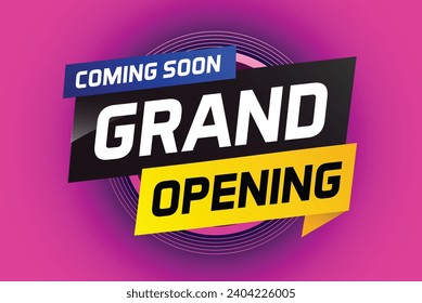 coming soon grand opening word concept vector illustration and 3d, web, mobile app, poster, banner, flyer, background, gift card, coupon, label, wallpaper
