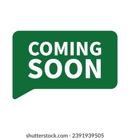 Coming Soon In Green Rectangle Shape For Promotion Information Business Marketing
