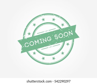 coming soon. green stamp sign vector illustration