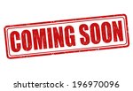 Coming soon grunge rubber stamp on white, vector illustration