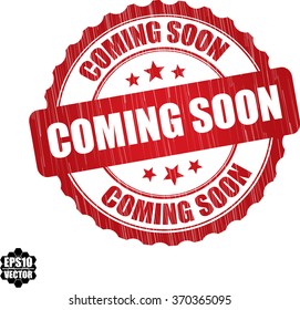 Coming soon grunge rubber stamp, vector illustration