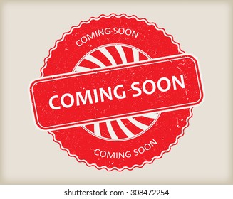 Coming soon grunge rubber stamp.Vector illustration.