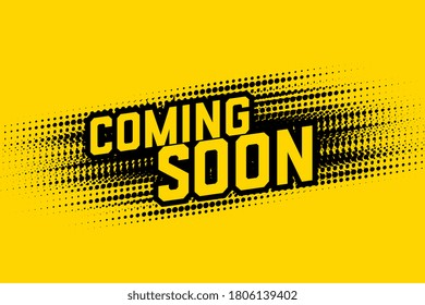 coming soon halftone style design background template