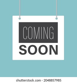 próximo banner colgante - ilustración vectorial