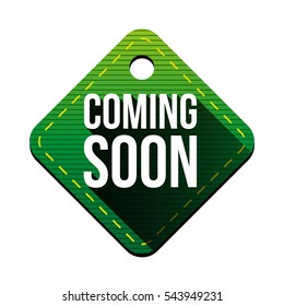 Coming soon hangtag vector