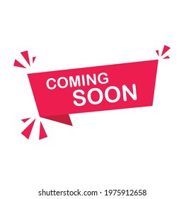 coming soon icon, information of new arrivals and promotional products, announcement from the shop