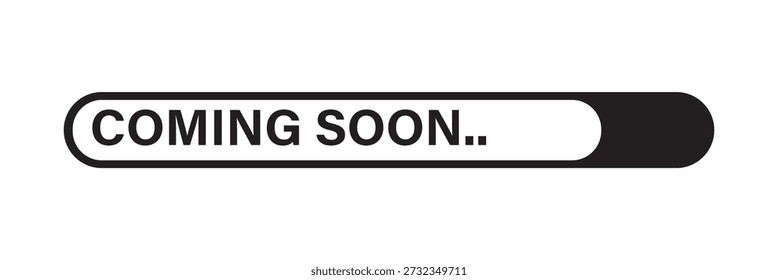 Coming soon icon, Coming soon loading icon, Flat vector illustration design isolated on white background.