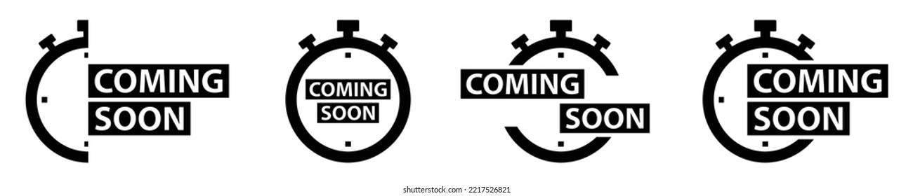 Coming soon icon. Promotion announcement icon, vector illustration