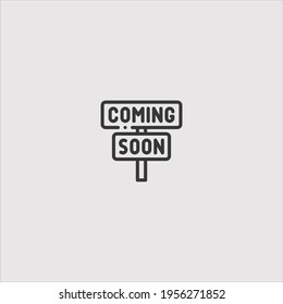 coming soon icon vector isolated on white background 
