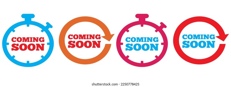 coming soon icon vector isolated on background