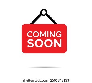 Coming soon inscription vector icon