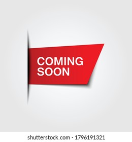 Coming soon label design vector 