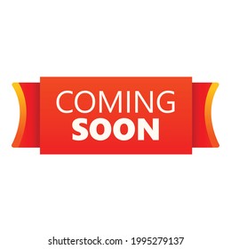 Coming soon label icon. Cartoon of Coming soon label vector icon for web design isolated on white background