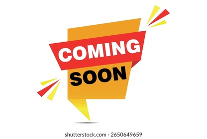 Coming soon , label, logo, announcement, icon , vector art logo design illustrator on White background