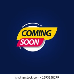 Coming Soon Label Logo Vector Template Design Illustration
