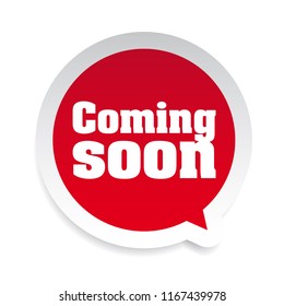 Coming Soon label sign vector