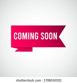 Coming Soon Label Tag Logo Vector Template Design Illustration