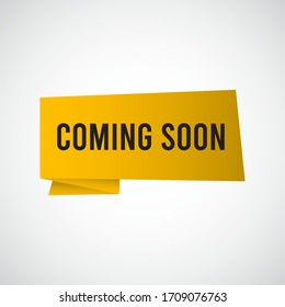 Coming Soon Label Tag Logo Vector Template Design Illustration