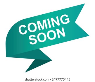 Coming soon label vector gradient speech bubble for promotion announcement of business 